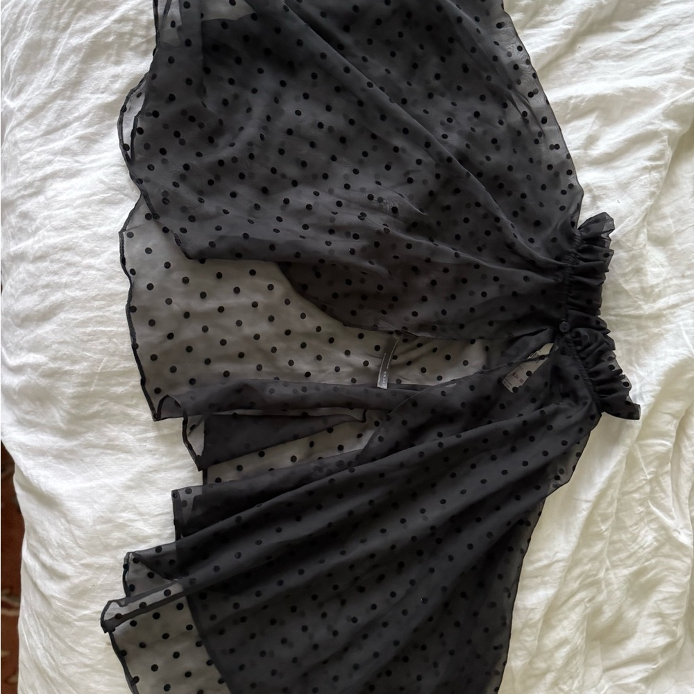 Maeve Black Polka Dot Cape